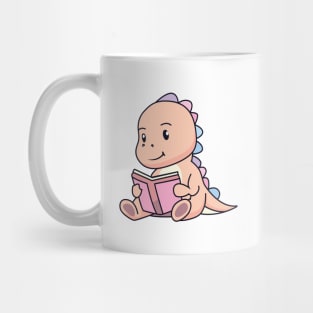 Cute Dinosaur Baby Reading Book -Dinosaur Birthday Mug